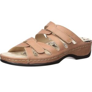 New Kylie Propet Chestnut Comfort Sandal Slip On 2” Platform Heel Women Size 9.5